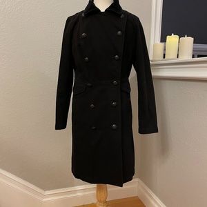 Ralph Lauren Double Breasted Black Denim Coat